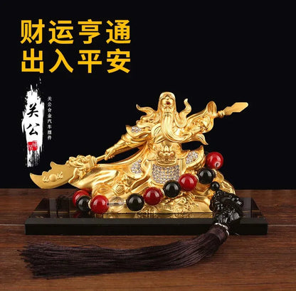 HOME OFFICE Company SHOP CAR Efficacious Money Drawing thriving business Diamonds GUAN GONG God of Wealth FENG SHUI BRASS statue
