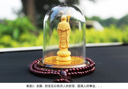 HOME OFFICE Company SHOP CAR Talisman Effective protection bless gilding ksitigarbha Dizang pusa Buddha FENG SHUI statue