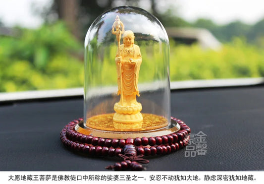 HOME OFFICE Company SHOP CAR Talisman Effective protection bless gilding ksitigarbha Dizang pusa Buddha FENG SHUI statue