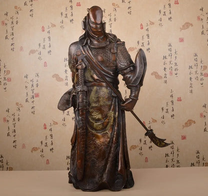 HOME OFFICE Efficacious Talisman House Protection Money Drawing Martial god of wealth Guandi Guan gong bronze statue 60CM