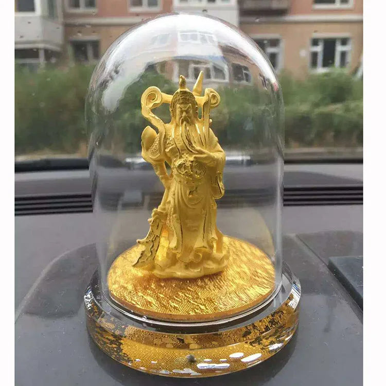 HOME OFFICE SHOP CAR TOP Efficacious Mascot GOOD LUCK  God of wealth gold GUAN GONG gilding Buddha FENG SHUI ART statue