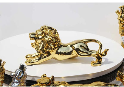 HOME OFFICE company SHOP CAR TOP COOL Good Efficacious Talisman Money Drawing good luck Golden lion FENG SHUI brass statue