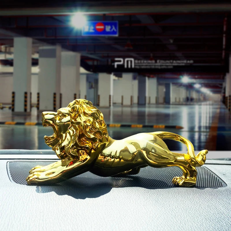HOME OFFICE company SHOP CAR TOP COOL Good Efficacious Talisman Money Drawing good luck Golden lion FENG SHUI brass statue