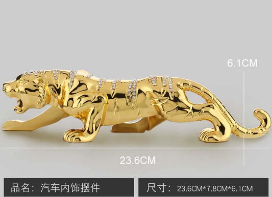 HOME OFFICE company SHOP CAR TOP Good Efficacious Talisman Money Drawing Diamonds Golden Tiger FENG SHUI brass statue