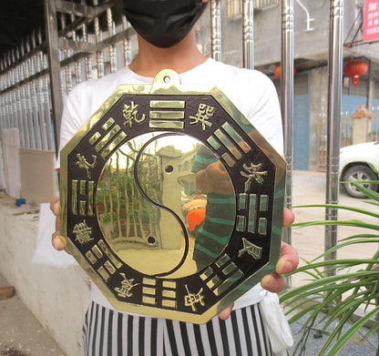 HOME Porch lobby company business efficacious Mascot Money Drawing luck turns brass Yin-Yang FENG SHUI trigram mirror