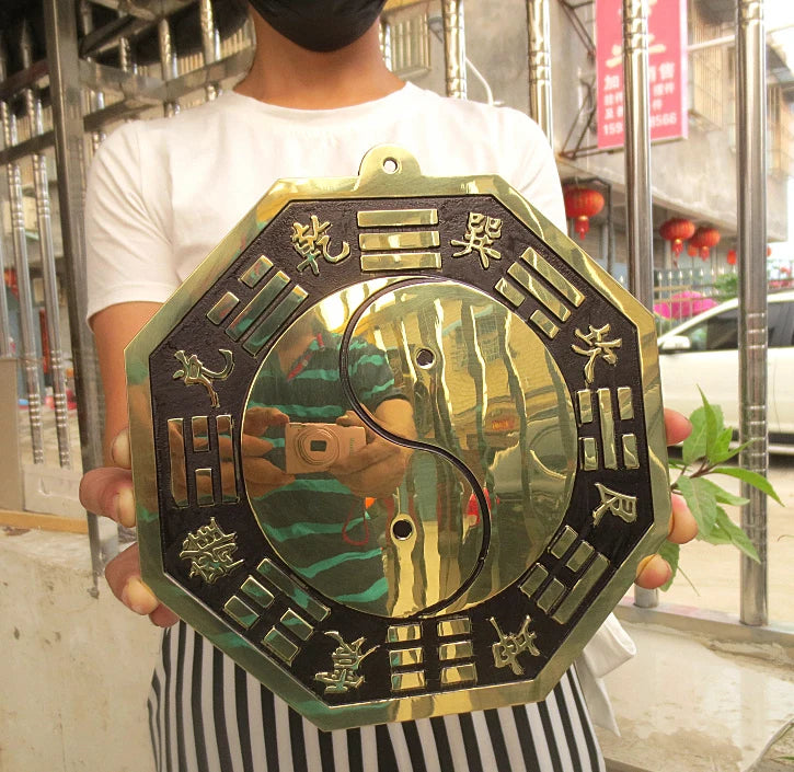 HOME Porch lobby company business efficacious Mascot Money Drawing luck turns brass Yin-Yang FENG SHUI trigram mirror