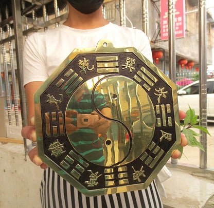 HOME Porch lobby company business efficacious Mascot Money Drawing luck turns brass Yin-Yang FENG SHUI trigram mirror