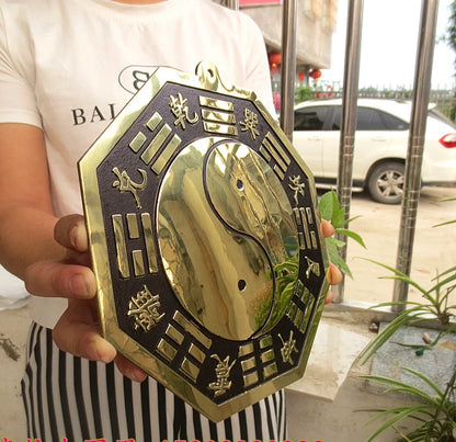 HOME Porch lobby company business efficacious Mascot Money Drawing luck turns brass Yin-Yang FENG SHUI trigram mirror