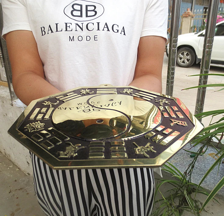 HOME Porch lobby company business efficacious Mascot Money Drawing luck turns brass Yin-Yang FENG SHUI trigram mirror