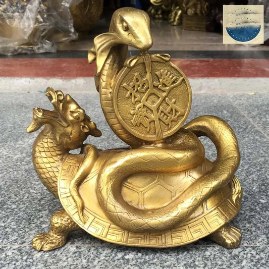 HOME SHOP Company Exorcise evil spirit bring wealth fortune money Auspicious dragon turtle snake talisman FENG SHUI statue