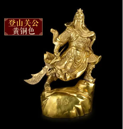 HOME SHOP hall lobby Shop  Talisman Money Drawing god of wealth GOLD Guan gong Guandi brass art sculpture  45CM large