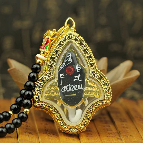 HOT SALE Asia Thailand Temple Bring wealth money GOOD LUCK Elephant God GANESH Buddha card Pendant Amulet Efficacious talisman