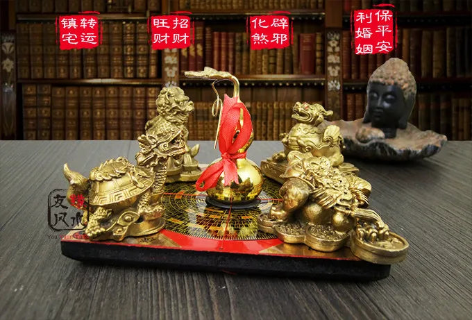 HOT SALE -Geomantic master tool-HOME OFFICE efficacious JIN MU SHUI HUO TU Town house money drawing 8 Diagrams FENG SHUI LUO PAN