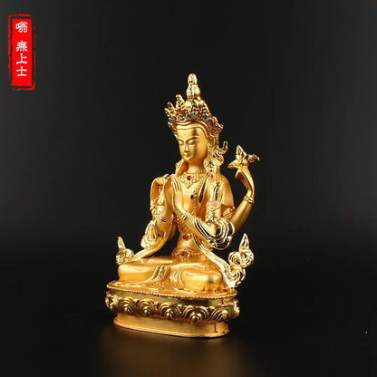 HOT SALE # HOME Shop CAR travel protection Mascot Buddhism gilding Guanyin Buddha Avalokitesvara statue ornament