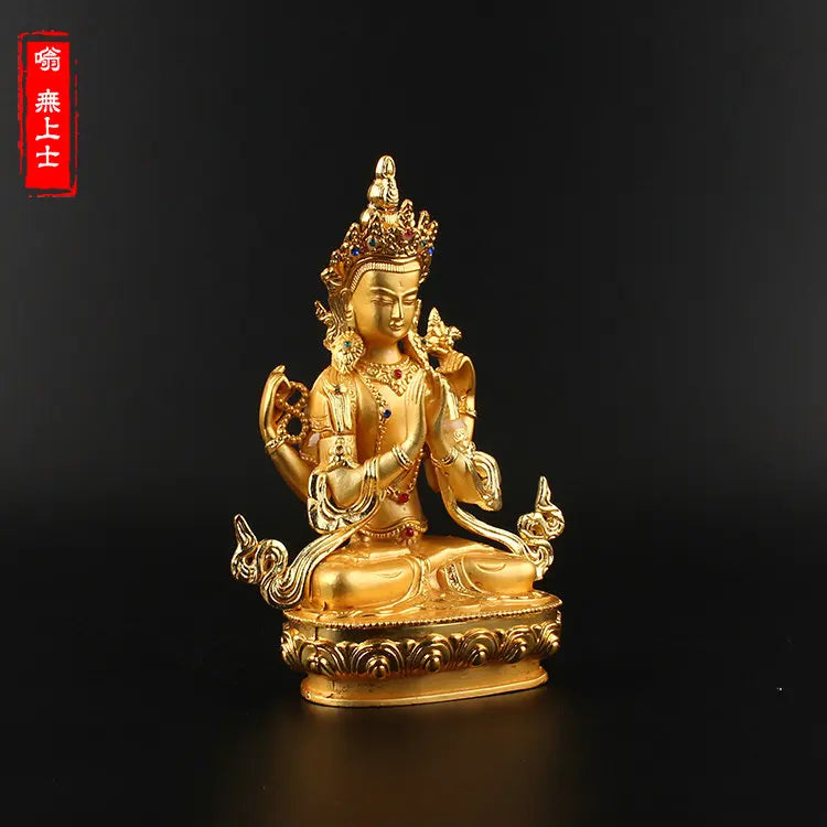 HOT SALE # HOME Shop CAR travel protection Mascot Buddhism gilding Guanyin Buddha Avalokitesvara statue ornament