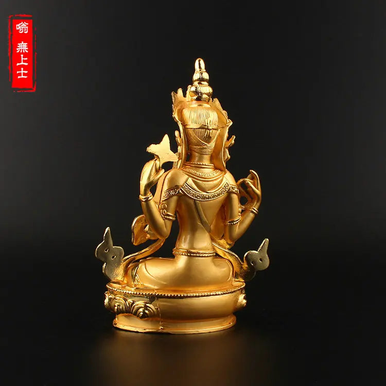 HOT SALE # HOME Shop CAR travel protection Mascot Buddhism gilding Guanyin Buddha Avalokitesvara statue ornament