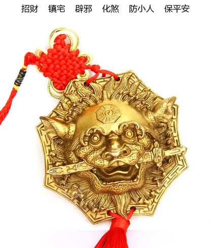 HOT SALE # HOME lobby hall doors windows  protection Town house Exorcise evil spirits Talisman Lion FENG SHUI amulet