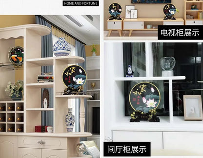 HOT SALE --HOME office ROOM TOP decoration ART Bless family business efficacious Mascot Lotus flower FENG SHUI Sculpture art