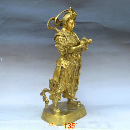 HOT SALE Southeast Asia India Buddhism HOME Temple patron saint protect God Golden body Veda Buddha Brass FENG SHUI statue