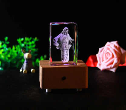 HOT SALE best gift Religion Christianity Blessed Virgin Mary 3D Crystal Figurine statue