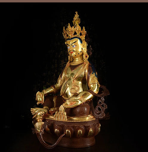 HOT SALE buddha # HOME ROOM  Protection Talisman gold-plating Yellow Jambhala God of money temple buddha statue 49 cm