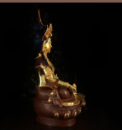 HOT SALE buddha # HOME ROOM  Protection Talisman gold-plating Yellow Jambhala God of money temple buddha statue 49 cm