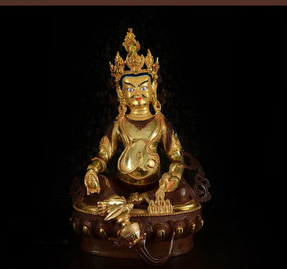 HOT SALE buddha # HOME ROOM  Protection Talisman gold-plating Yellow Jambhala God of money temple buddha statue 49 cm