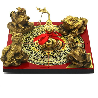 HOT SALE gift -HOME lobby office Shop Company FENG SHUI Money Drawing Talisman Good luck Gold ingot Money tree brass statue