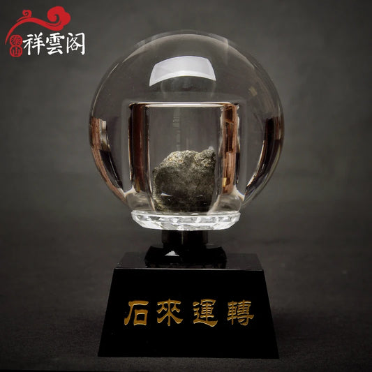 HOT SALE home guarding exorcising  House Protection Money Drawing GOOD LUCK FENG SHUI TAI SHAN STONE Crystal ball statue