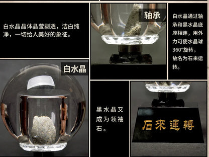 HOT SALE home guarding exorcising  House Protection Money Drawing GOOD LUCK FENG SHUI TAI SHAN STONE Crystal ball statue