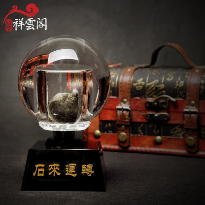 HOT SALE home guarding exorcising  House Protection Money Drawing GOOD LUCK FENG SHUI TAI SHAN STONE Crystal ball statue