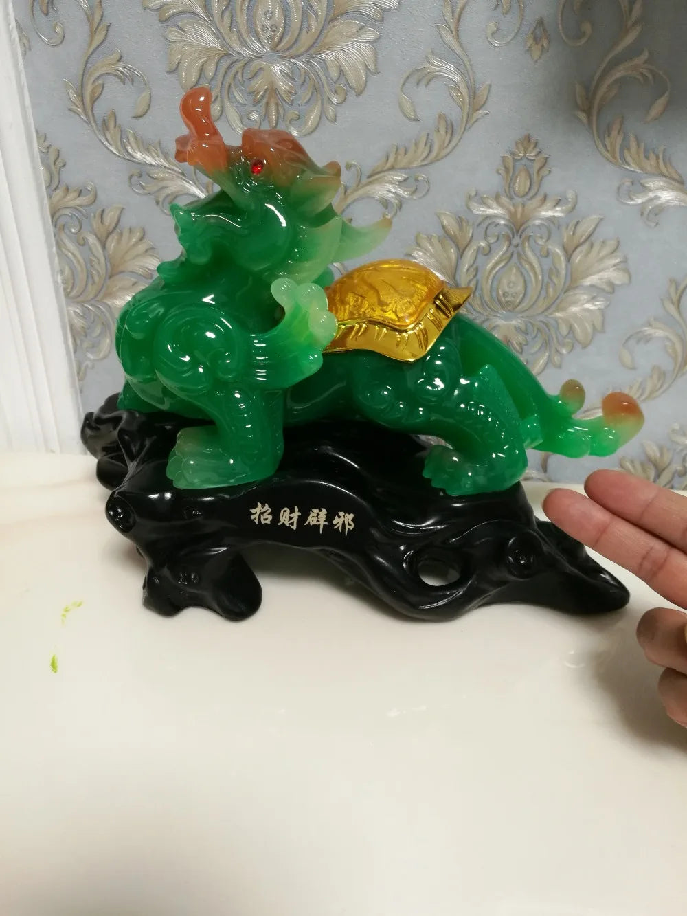 HOT SALE # home office business Shop FENG SHUI Talisman Money Drawing dragon PI XIU jade Sculpture ART statue #20CM