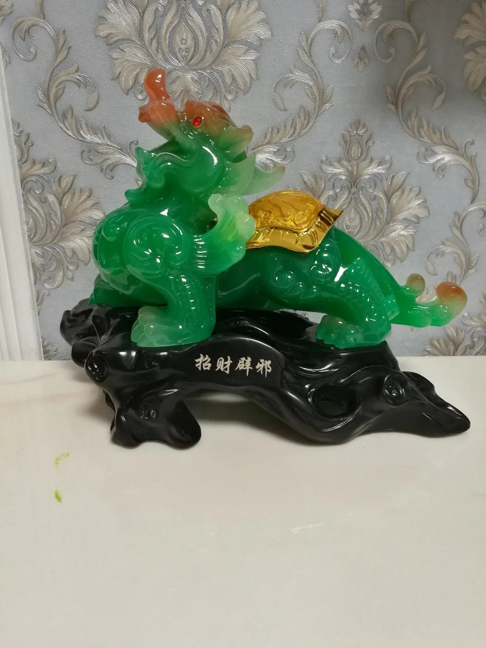 HOT SALE # home office business Shop FENG SHUI Talisman Money Drawing dragon PI XIU jade Sculpture ART statue #20CM