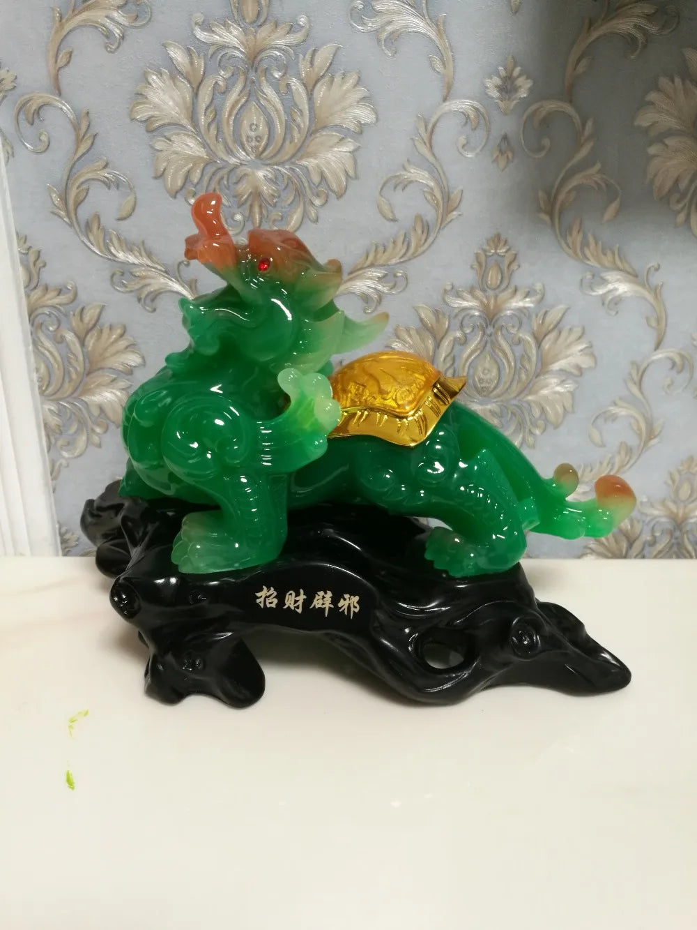 HOT SALE # home office business Shop FENG SHUI Talisman Money Drawing dragon PI XIU jade Sculpture ART statue #20CM