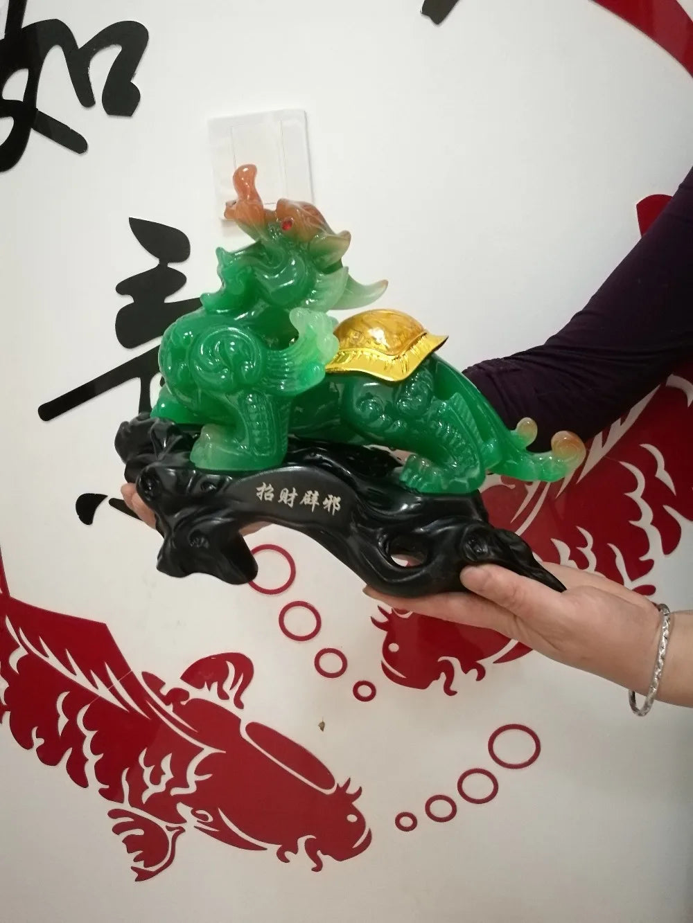 HOT SALE # home office business Shop FENG SHUI Talisman Money Drawing dragon PI XIU jade Sculpture ART statue #20CM