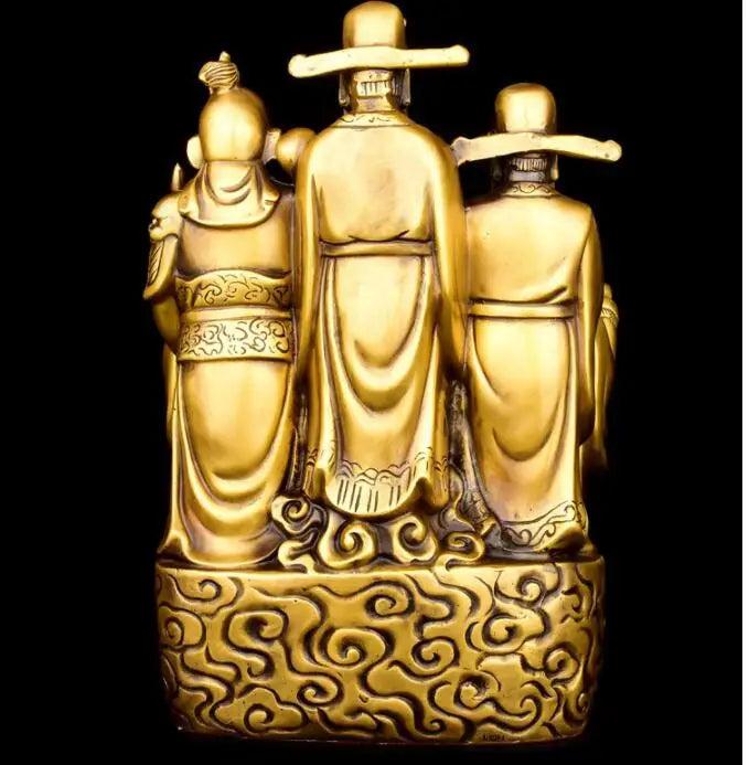 HOT SALE # large GOOD HOME Shop company efficacious  thriving business 5 God of wealth brass mammon FENG SHUI statue