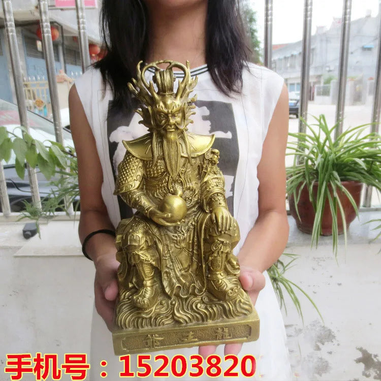 HOT SALE  office SHOP TOP efficacious Money Drawing GOOD LUCK Mascot # Southeast Asia Sea god Dragon King FENG SHUI Brass statue