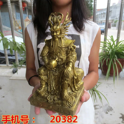 HOT SALE  office SHOP TOP efficacious Money Drawing GOOD LUCK Mascot # Southeast Asia Sea god Dragon King FENG SHUI Brass statue