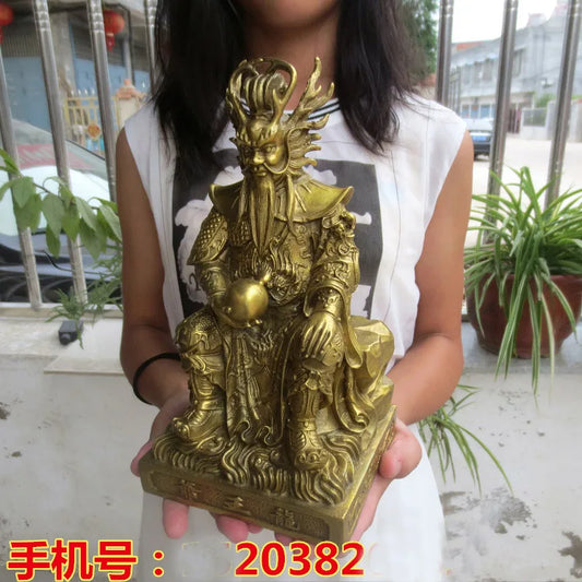 HOT SALE  office SHOP TOP efficacious Money Drawing GOOD LUCK Mascot # Southeast Asia Sea god Dragon King FENG SHUI Brass statue
