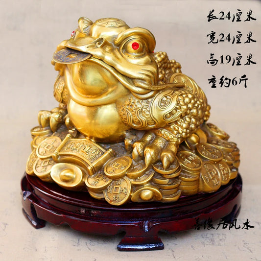 HOT SALE -office home shop Talisman-Bring in wealth and treasure Money Drawing JIN CHAN FENG SHUI Brass statue