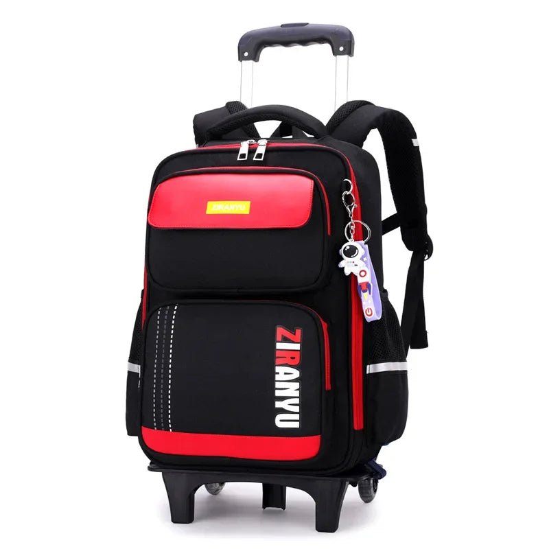 HOT Student Rolling Backpack free doll school bag for kids Trolley school backpack for wheeled bag 6 -12 years girl Suitcase Bag