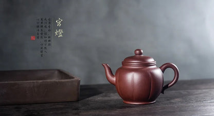 210ml Yixing Purple Clay Teapot Palace lamp teaware Master Pure handmade Black Tea Da Hong Pao Kung Fu Tea Kettle Teaware