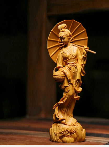 Enchanting Chinese Sculpture, Hand-Carved Wall Decoration, Bringing Luck and Elegance to Your Space, Classical Chinese Sculpture