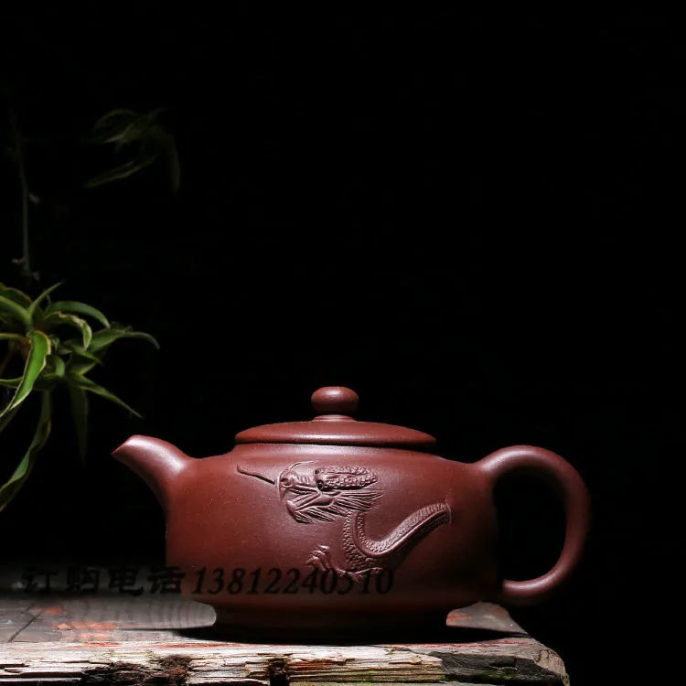 Free Shipping 320ML New Arrival Swimming Dragon Purple Clay Teapot Yixing Handmade High Grade Kung Fu Zisha Tea Pot Gift BOX