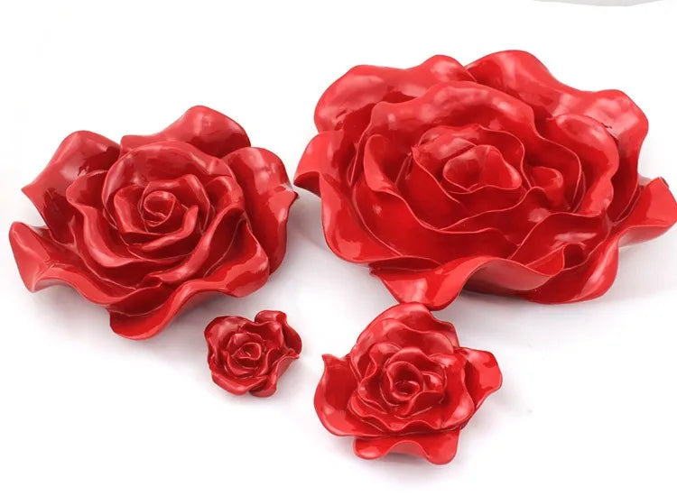 Free shipping Roses wall hang adorn  wall three-dimensional fashion wall stickers  family decorates  wall sticker