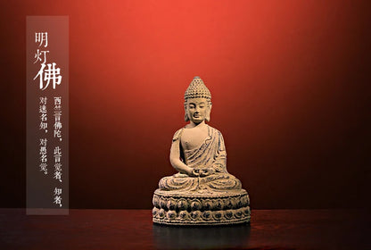 Antique Buddha statue Bodhi Decoration Lighting sitting Buddha