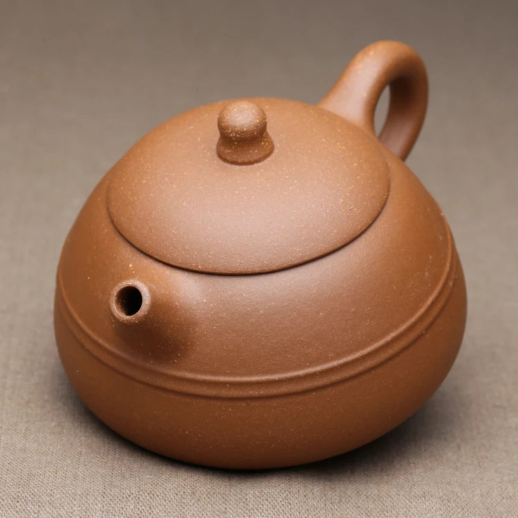 Special offer Yixing authentic teapot 200ml Round two wire copper hammer teapot of small capacity desalination mud ore