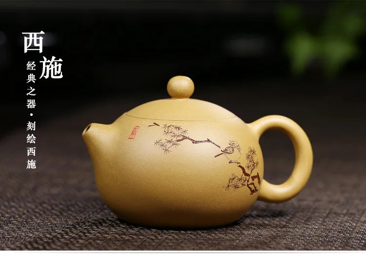230ml Raw Ore Segment Mud XiShi Purple Clay Teapot Yixing Famous QunWei Gu Pure Handmade Kung Fu Tea Set Free Shipping