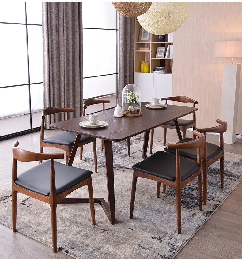 Eat chair Kennedy family leisure chair of cafa wooden ox horn fraxinus mandshurica imported materials Free shipping