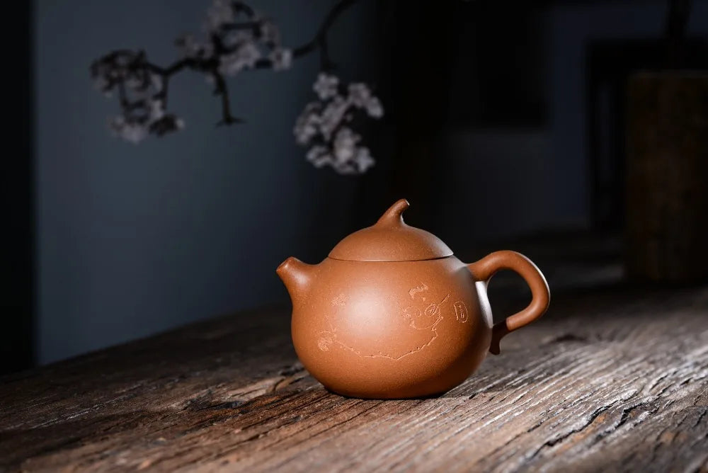 220ml Yixing original Zisha teapot genuine master all handmade down slope clay tea pot tea gift Free shipping